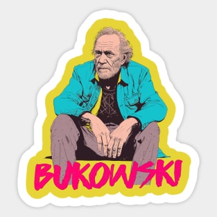 Charles Bukowski \/\/\/\ Original Punkstyle Design Sticker